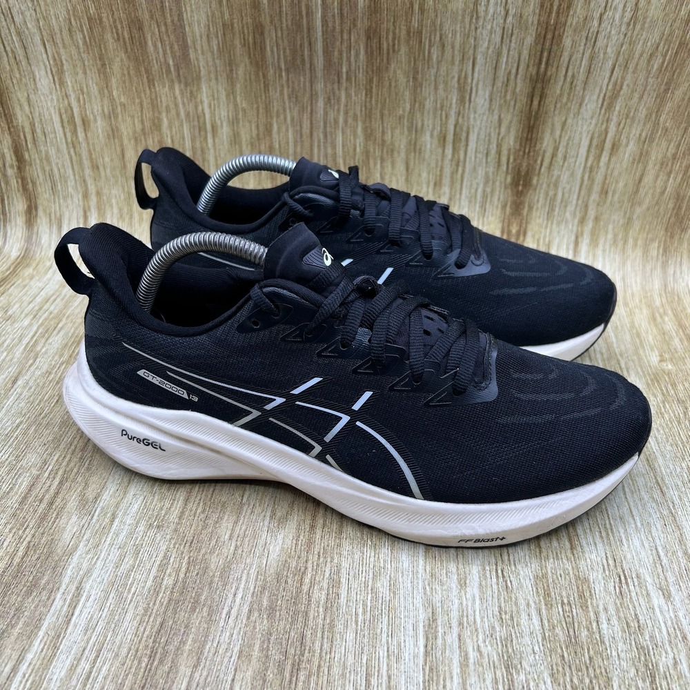 ASICS GT-2000 13 Running Shoes Women's Size 10 Wide Black White Sneaker 1012B667